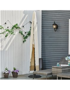 Outsunny Waterproof Garden Parasol Cover Deluxe, Beige 84D-001V01 2