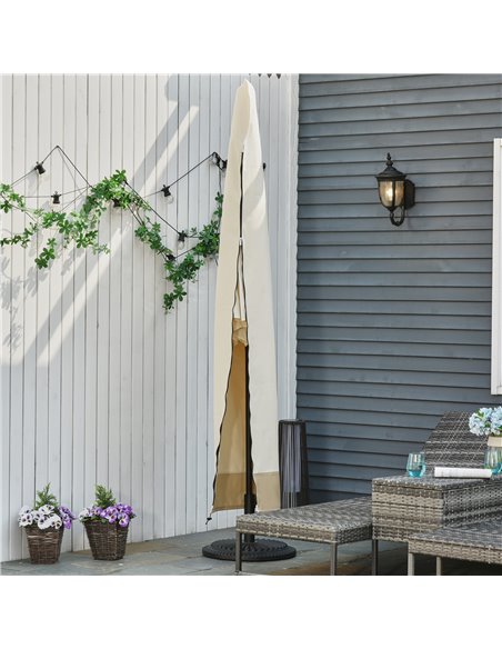 Outsunny Waterproof Garden Parasol Cover Deluxe, Beige 84D-001V01 - pic 54577 | FastDaddyshop