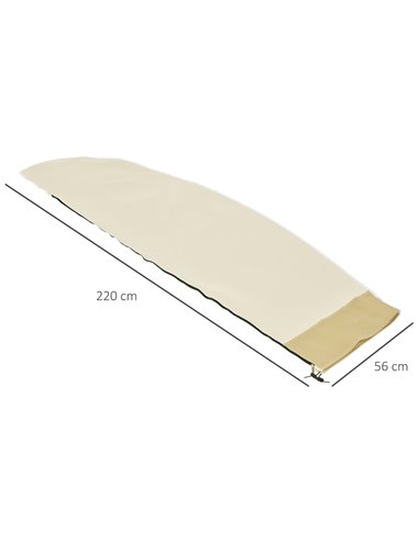 Outsunny Garden Parasol Cover Deluxe, Waterproof Outdoor Furniture Protector, Large, Cantilever Rain Shield, 56 x 220H cm 84D-00