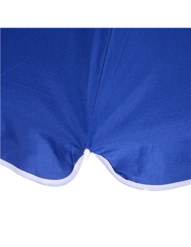 Outsunny Tilted Beach Parasol, 1.7m x 2m, with Steel Frame for UV Protection, Easy to Adjust, Blue 84D-069BU