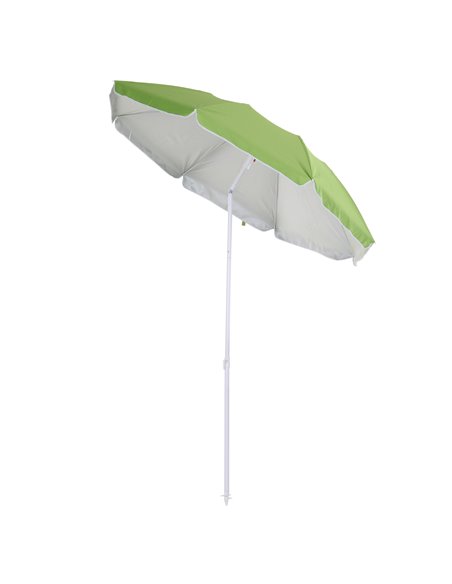 Outsunny 1.7m x 2m Tilted Steel Frame Beach Parasol Green 84D-069GN - pic 54594 | FastDaddyshop