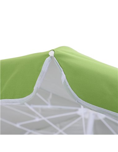 Outsunny 1.7m x 2m Tilted Steel Frame Beach Parasol Green 84D-069GN