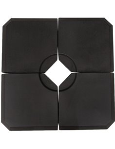 Outsunny HD Polyethylene Sand or Water Fillable Parasol Base Black 84D-070