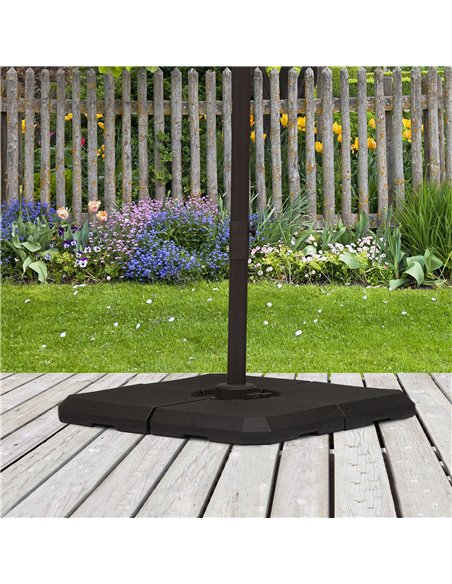 Outsunny HD Polyethylene Sand or Water Fillable Parasol Base Black 84D-070 - pic 54604 | FastDaddyshop