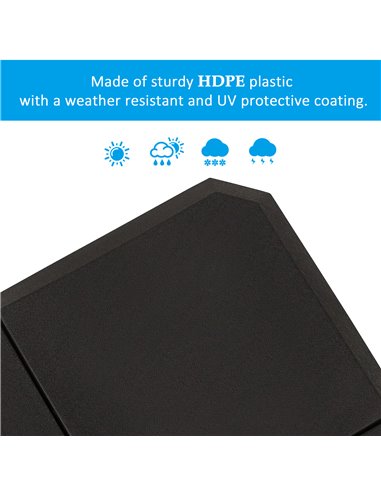 Outsunny HD Polyethylene Sand or Water Fillable Parasol Base Black 84D-070