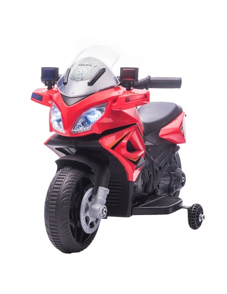 Homcom 18m+ Kids Police Electric Motorcycle 6V with Lights, Horn, Realistic Sound, Red - pic 5461 | FastDaddyshop