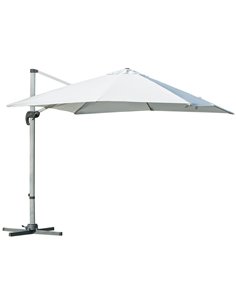 Outsunny 3m Cantilever Roma Parasol Aluminium Frame, White 84D-086WT