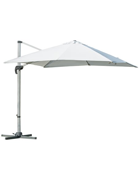 Outsunny 3m Cantilever Roma Parasol Aluminium Frame, White 84D-086WT - pic 54621 | FastDaddyshop