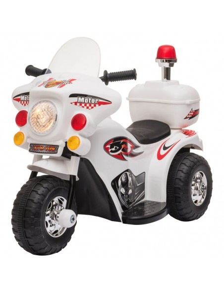 Homcom 18m+ Toddlers Electric Motorcycle 6V White - pic 5463 | FastDaddyshop