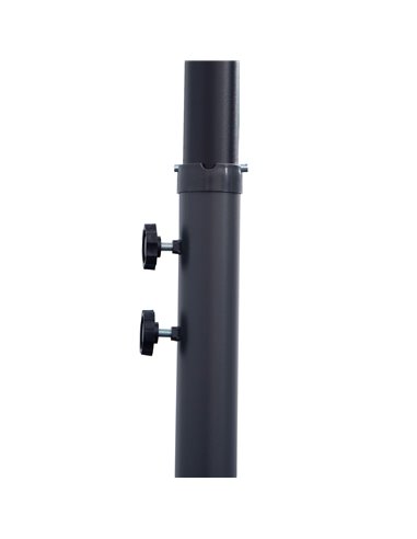 Outsunny 3(m) Cantilever Shanghai Parasol Garden Hanging Banana Sun Umbrella with Crank Handle, 18 Sturdy Ribs and Cross Base, T