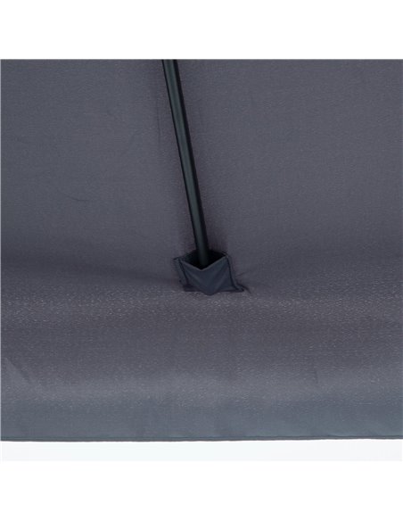 Outsunny 2.3m Half Parasol Semi Round Umbrella Patio Metal Frame Crank Handle for Balcony-- NO BASE INCLUDED, Grey 84D-008V01CG - pic 54692 | FastDaddyshop
