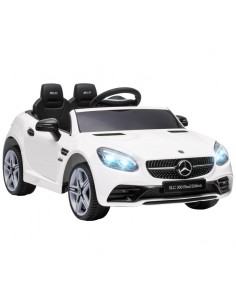 Aiyaplay 3+ Mercedes Benz SLC 300 Licensed Kids Electric Car 12V with Parental Remote, Two Motors, White
