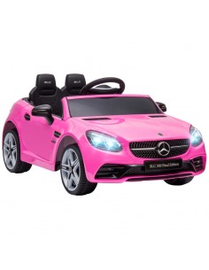 Aiyaplay 3+ Mercedes Benz SLC 300 Licensed Kids Electric Car 12V with Parental Remote, Two Motors, Pink