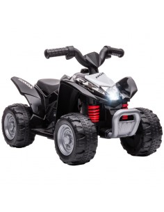 Aiyaplay 18m+ Honda Licensed Kids Quad Bike ATV, 6V with LED Light, Horn, Black