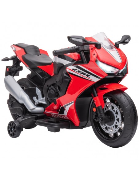 Homcom 3+ Electric Motorcycle 6V with Headlights, Music, Training Wheels, Red - pic 5478 | FastDaddyshop