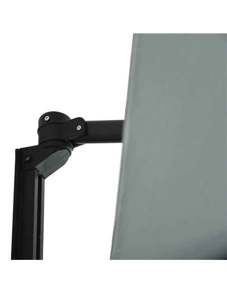 Outsunny Wall Mounted Parasol, Hand to Push Outdoor Patio Umbrella with 180 Degree Rotatable Canopy for Porch, Deck, Garden, 250 - pic 54782 | FastDaddyshop