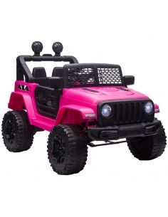Homcom 3+ Kids Electric Car 12V Truck Off-road with 2 Motors, Parental Remote Control, Pink