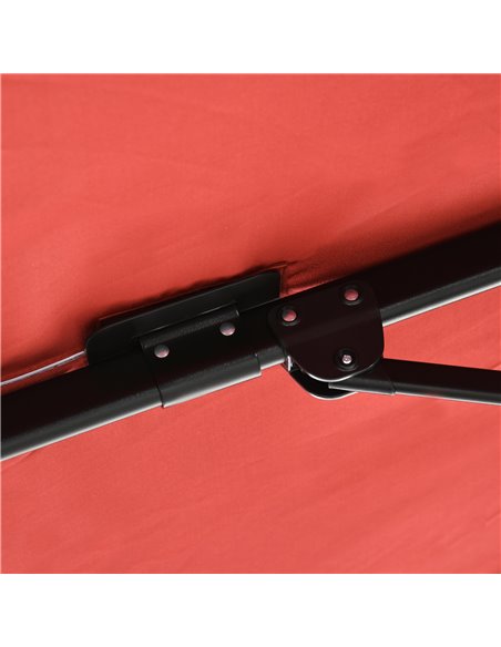 Outsunny 2.5x2.5m Patio Offset Parasol Umbrella Cantilever Hanging Aluminium Sun Shade Canopy Shelter 360°Rotation w/Crank Handl - pic 54790 | FastDaddyshop