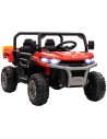 Homcom 3+ Two-Seater Kids Electric Ride-On Car 12V with Electric Bucket, Remote Control - Red