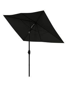 Outsunny 2 x 3(m) Garden Rectangular Parasol Umbrella, Black 84D-158V01BK