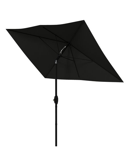 Outsunny 2 x 3(m) Garden Rectangular Parasol Umbrella, Black 84D-158V01BK - pic 54882 | FastDaddyshop