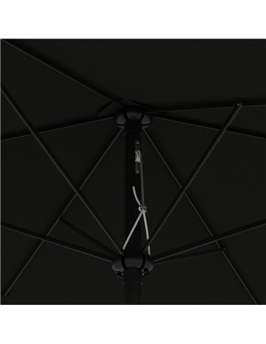 Outsunny 2 x 3(m) Garden Parasol Umbrella, Rectangular Outdoor Market Umbrella Sun Shade with Crank & Push Button Tilt, 6 Ribs, 