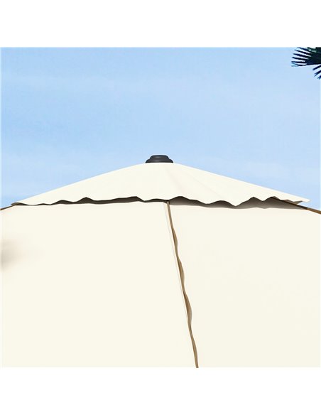 Outsunny Garden Market Parasol, Patio Umbrella with Vent, Sun Shade Canopy with Piping Side, Table Compatible, Beige 84D-301V00B - pic 54899 | FastDaddyshop