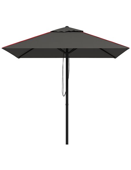 Outsunny Garden Parasol Umbrella with Air Vent, Grey 84D-301V00CG - pic 54900 | FastDaddyshop