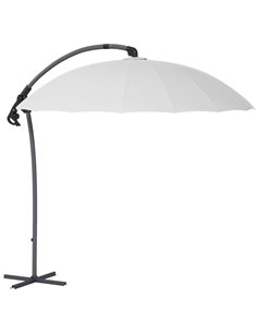 Outsunny Cantilever Parasol 2.7m with Sturdy Cross Base, Grey 84D-268V00GY