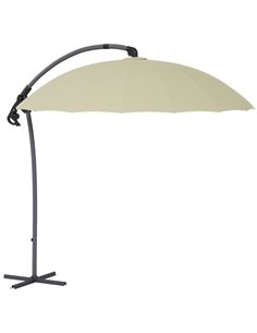 Outsunny 2.7m Cantilever Parasol with Cross Base, Beige 84D-268V00BG