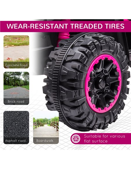 HOMCOM 12V Quad Bike with Forward Reverse Functions, Ride on Car ATV Toy with High/Low Speed, Slow Start, Suspension System, Hor - pic 5495 | FastDaddyshop