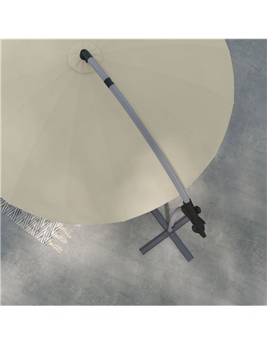 Outsunny 2.7m Cantilever Parasol, with Cross Base - Beige 84D-268V00BG