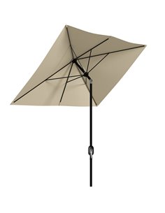 Outsunny Rectangular Garden Parasol 2x3m, Market Umbrella, Cream 84D-158V01CW