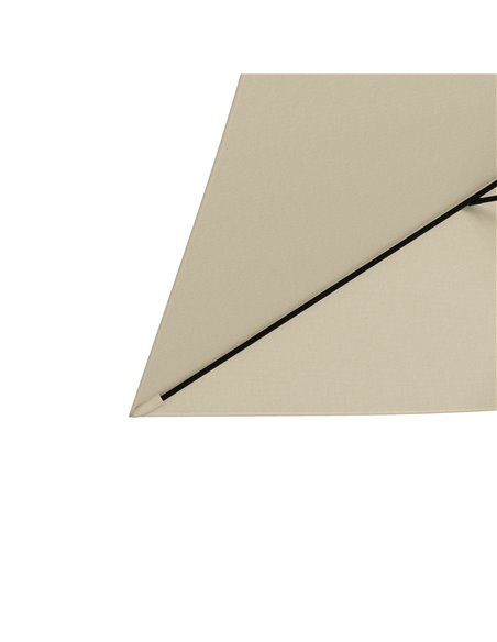 Outsunny Rectangular Garden Parasol 2x3m, Market Umbrella with Crank and Push Button Tilt, 6 Ribs, Aluminium Pole, Cream 84D-158 - pic 54961 | FastDaddyshop