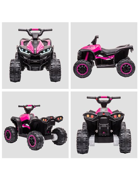 HOMCOM 12V Quad Bike with Forward Reverse Functions, Ride on Car ATV Toy with High/Low Speed, Slow Start, Suspension System, Hor - pic 5498 | FastDaddyshop