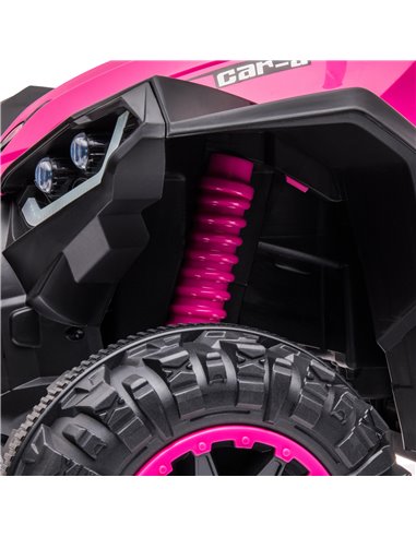 HOMCOM 12V Quad Bike with Forward Reverse Functions, Ride on Car ATV Toy with High/Low Speed, Slow Start, Suspension System, Hor