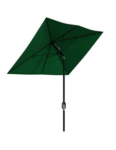 Outsunny 2 x 3(m) Rectangular Outdoor Parasol Market Umbrella, Green 84D-158V01GN