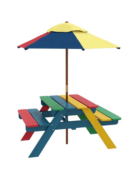 Outsunny Wooden Kids Set for Ages 3-6 Years, Multicoloured 3E2-003V00MX - pic 55017 | FastDaddyshop