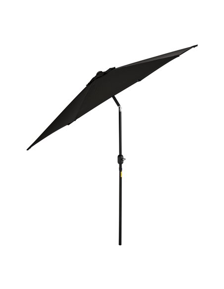 Outsunny 2.7M Outdoor Garden Parasol, Sun Shade Umbrella, Black 84D-032BK - pic 55053 | FastDaddyshop