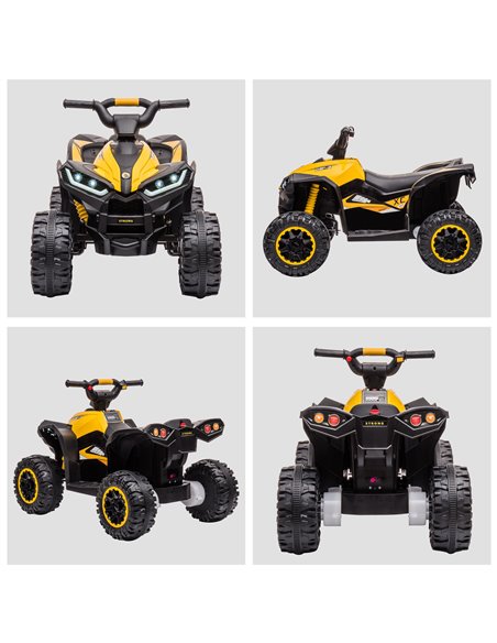 HOMCOM 12V Quad Bike with Forward Reverse Functions, Ride on Car ATV Toy with High/Low Speed, Slow Start, Suspension System, Hor - pic 5506 | FastDaddyshop