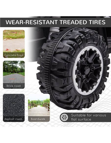 HOMCOM 12V Quad Bike with Forward Reverse Functions, Ride on Car ATV Toy with High/Low Speed, Slow Start, Suspension System, Hor - pic 5511 | FastDaddyshop