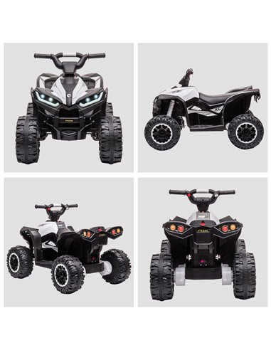 HOMCOM 12V Quad Bike with Forward Reverse Functions, Ride on Car ATV Toy with High/Low Speed, Slow Start, Suspension System, Hor