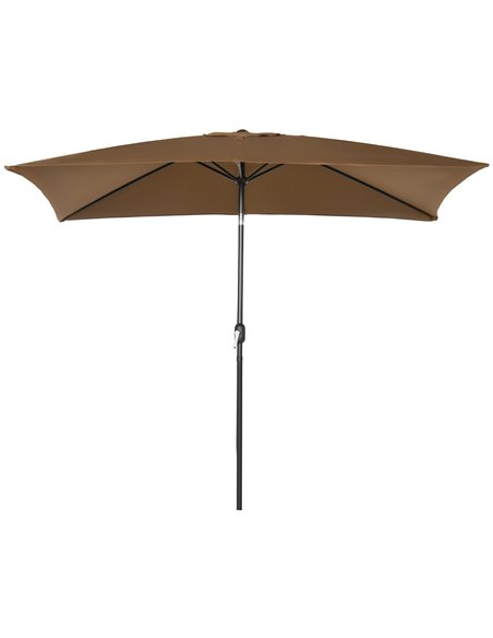 Outsunny 3x2m Garden Parasol Umbrella, Brown 84D-036V00CF - pic 55161 | FastDaddyshop