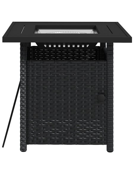 Outsunny Rattan Garden Fire Pit, 50,000 BTU Propane Fire Table, Black 867-209V70BK - pic 55323 | FastDaddyshop