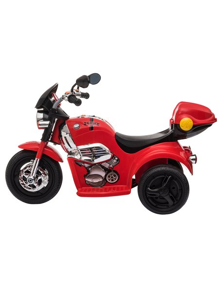 HOMCOM 6V Battery PP Kids Motorcycle Ride On Trike w/ Lights Music Horn 18 - 36 Months Red - pic 5535 | FastDaddyshop