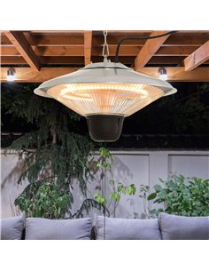 Outsunny 1500W Outdoor Patio Ceiling Mounted Aluminium Heater, Silver 842-084 2