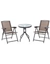 Outsunny 3 Piece Patio Furniture Garden Bistro Set, Brown 84B-225