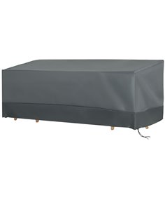 Outsunny Rectangular Furniture Cover for 3 Seater Sofa Bistro Set, Grey 84B-517V01