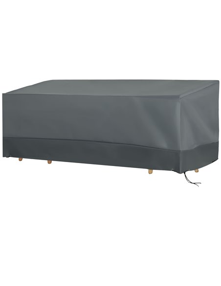 Outsunny Rectangular Furniture Cover for 3 Seater Sofa Bistro Set, Grey 84B-517V01 - pic 55404 | FastDaddyshop