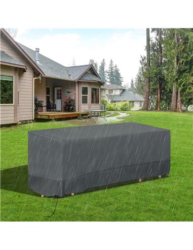 Outsunny Rectangular Patio Furniture Cover for 3 Seater Sofa Bistro Set, Water UV Resistant Protection 600D Oxford Fabric Cover,
